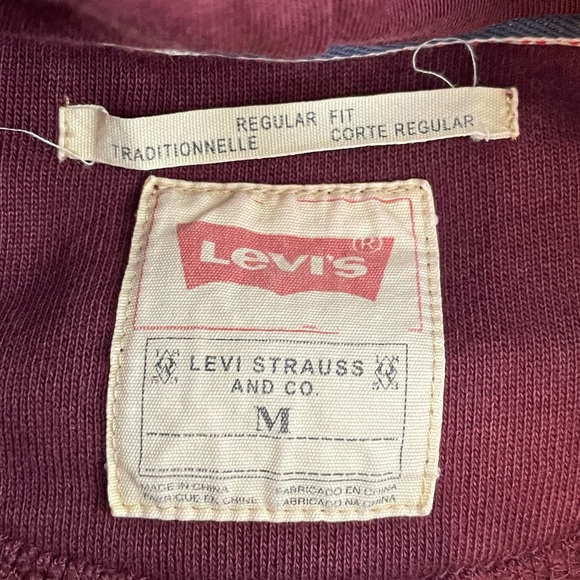 Levi’s Hooded Sweatshirt, Maroon, Medium - Picture 5 of 7